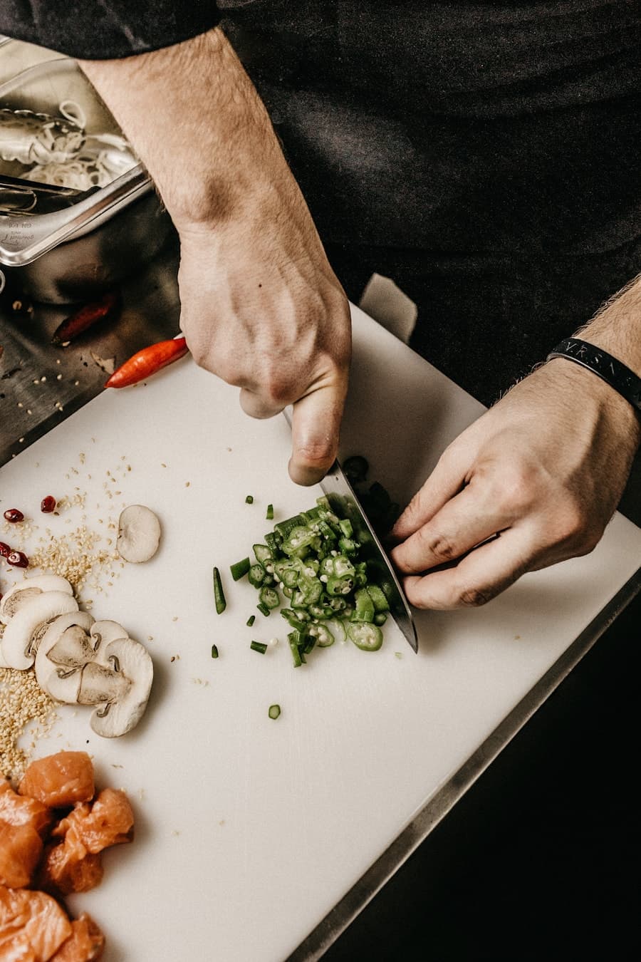A chef preparing a beautiful food experience.