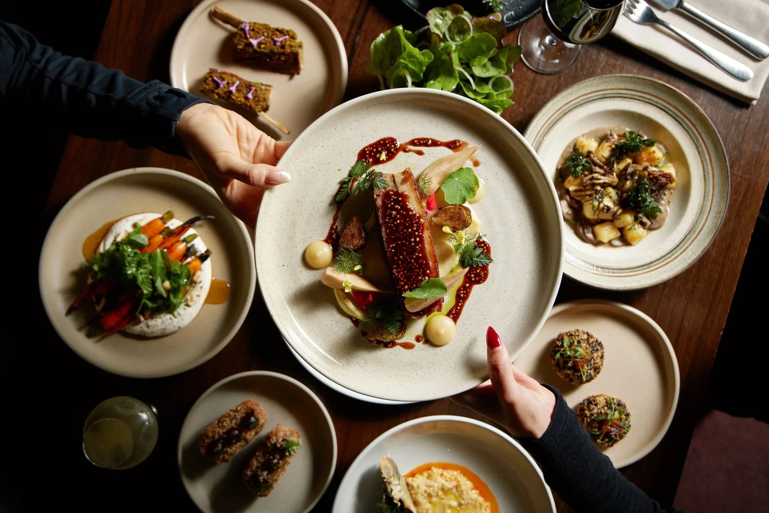 Premium plated dishes at Prohibition.