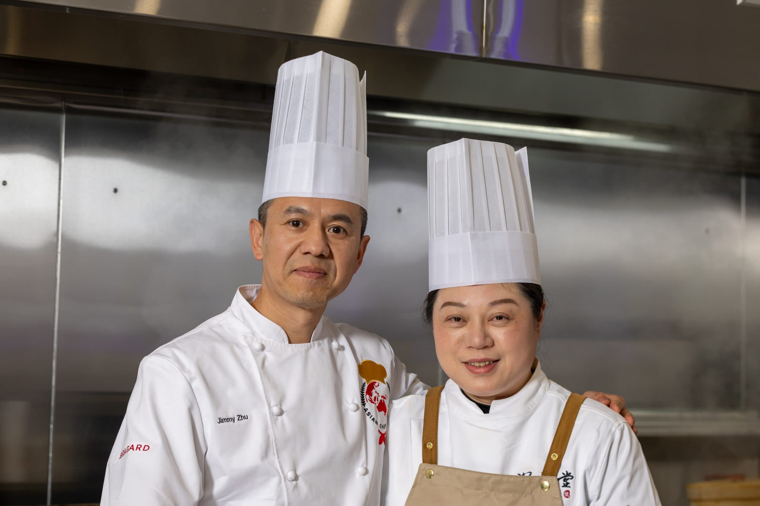 Jimmy Zhu and Asian Chef Club chefs in the kitchen